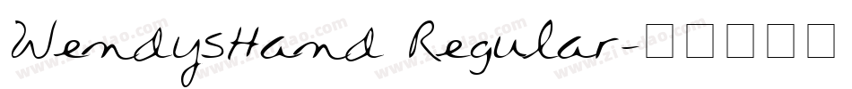 WendysHand Regular字体转换